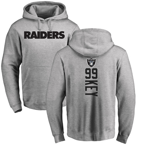Men Oakland Raiders Ash Arden Key Backer NFL Football #99 Pullover Hoodie Sweatshirts->nfl t-shirts->Sports Accessory